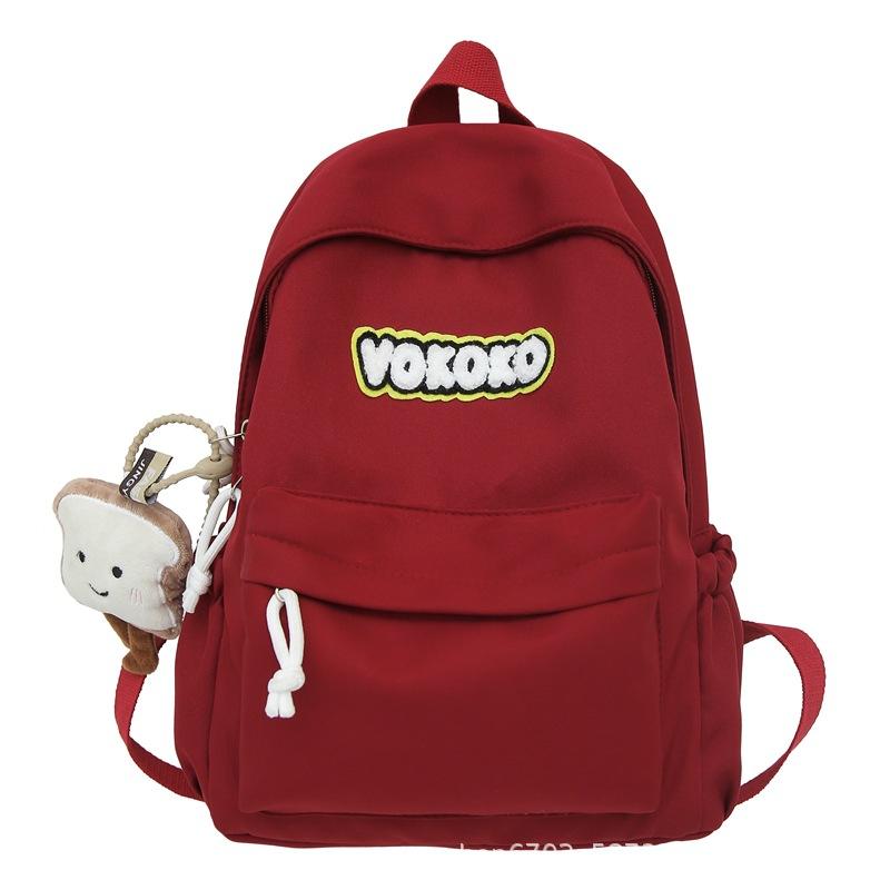 Simple Small Fresh Backpack Girls Junior High School High School Students Schoolbag Macaron Flow Backpack