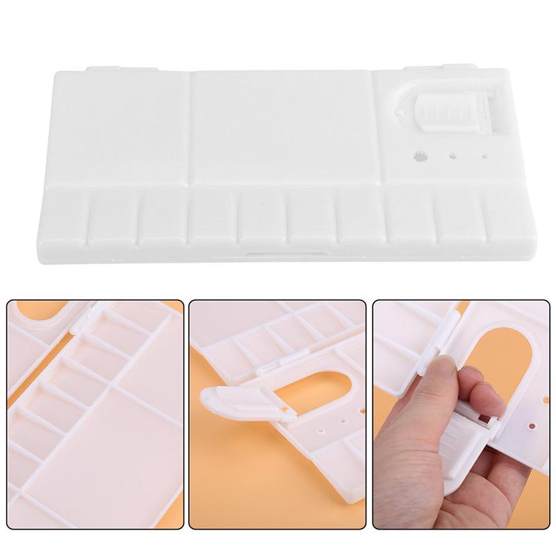 Acrylic Watercolor Paint Palette Plastic Flip Lid Portable Small Paint Box Art Supplies for Students Artists