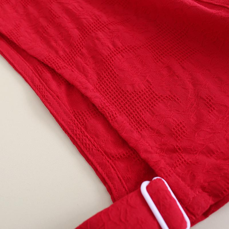 Cotton Fake Collar Women'S Shirt Decoration Big Red Fake Collar Wooden Ear Edge Fake Collar White Shirt Fake Collar Women B307