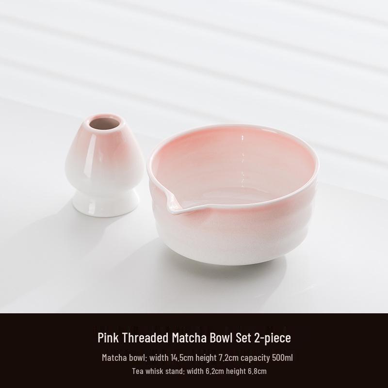 Japanese Matcha Bowl Gift Set: Ceramic Dot Tea Bowl & Handmade Matcha Brush Chasen