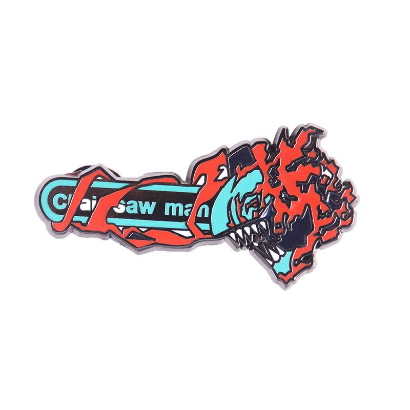 Man Pochita Chainsaw Metal Badge Makima Bag Pin Cosplay Props Clothing Accessory