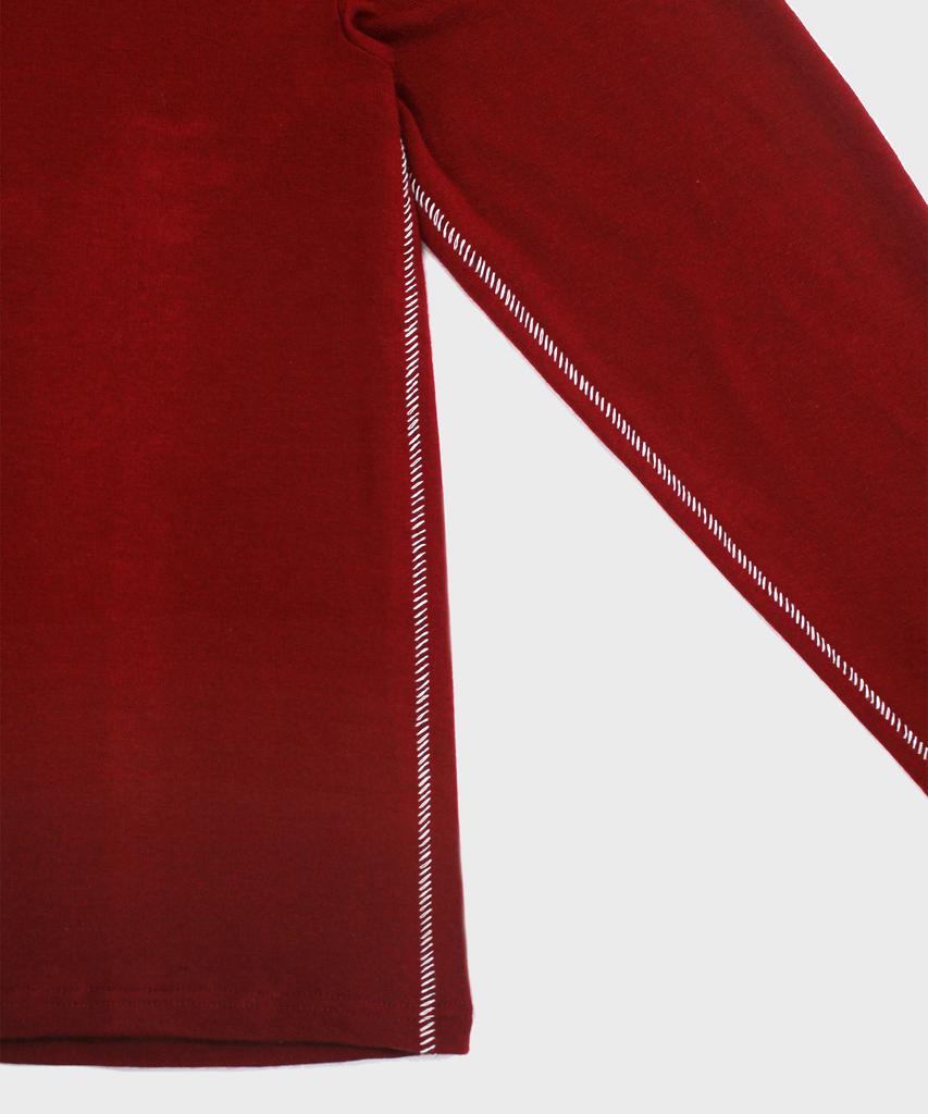 DENSITY Stitch Turtleneck Tee_Red Wine