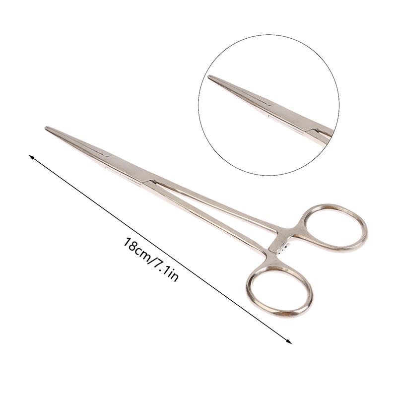 12.5/14/16/18 Cm Bent-Nose/Straight Curved Stainless Steel Locking Elbow Scissors Pliers Hemostatic Forceps Clamp Pliers
