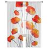 Abstract Flowers Sheer Curtains Bedroom Voile Curtain Living Room Window Sheer Curtains Kitchen Tulle Drapes