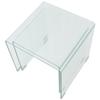 Ensemble de tables gigognes - vidaXL - 2 pièces - Verre trempé - Transparent - Design contemporain