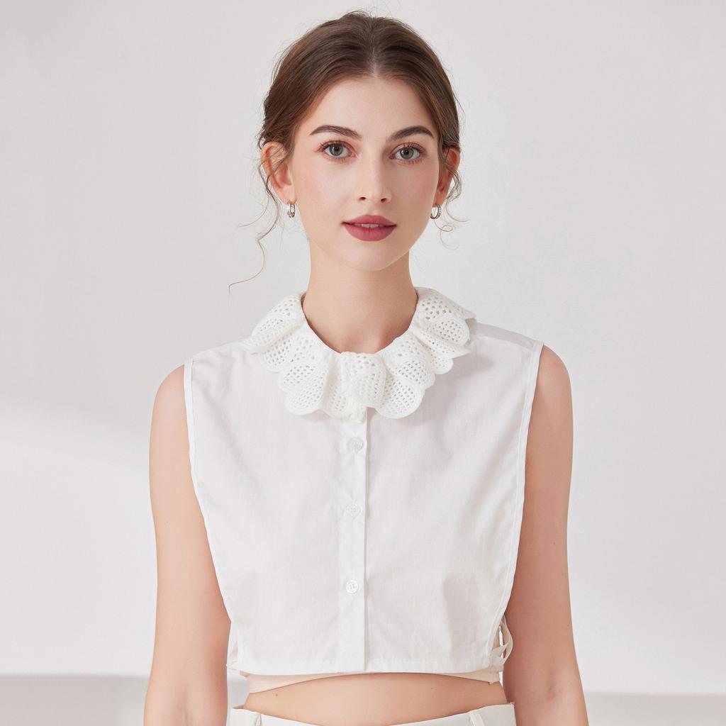 Vintage Lapel Fake Collar Female Detachable Shirt False Collar for Women Blouse Sweater Lapel Top Clothing Accessories