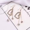 Pearl & Zircon Tassel Earrings