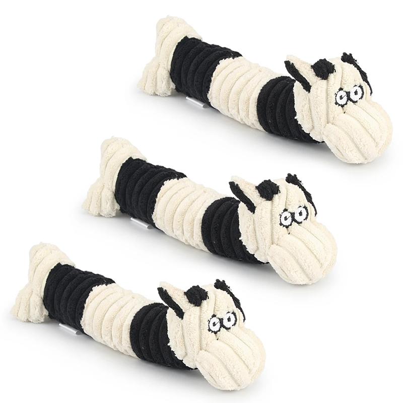 3pcs Set Elephant Dog Toy Plush Cow Teddy Bite Puppy Chew Squeak Pet Toy Supplies