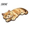 Tile And Wood Floor Mat Cute Cat Bathroom Rug, Anti-Slip Absorbent Bath Washable Plush Easy Care Kitty Door for Entrance Kitchen Home Decor Safety Rug