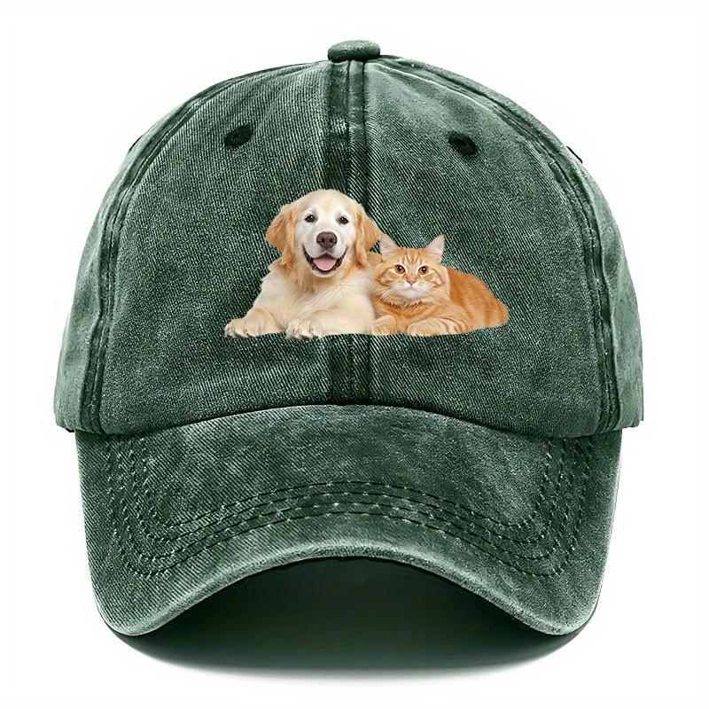 Dog and Cat Printed Baseball Hats Ideal Hats for Pet Enthusiasts Outdoor Sunscreen Versatile Styles for Men and Women