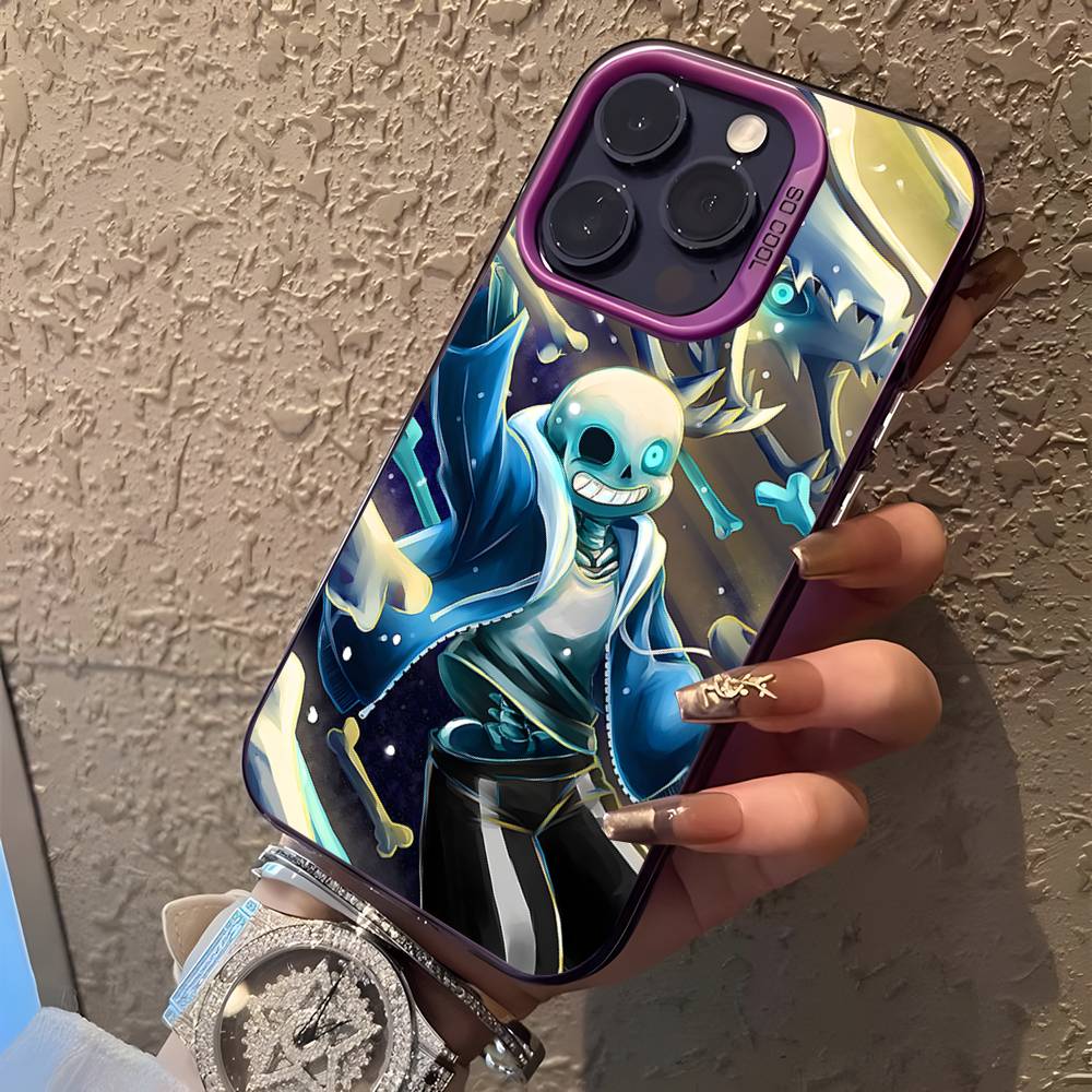 U-Undertale Sans doggo Purple Matte Shockproof CoverPhone Case For iPhone 17,16,15,14,13,12,11,Pro,XS,Max,Plus,Mini,SE4,E