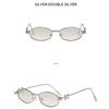 Women's sunglasses, men's and women's fashion polygonal metal sunglasses