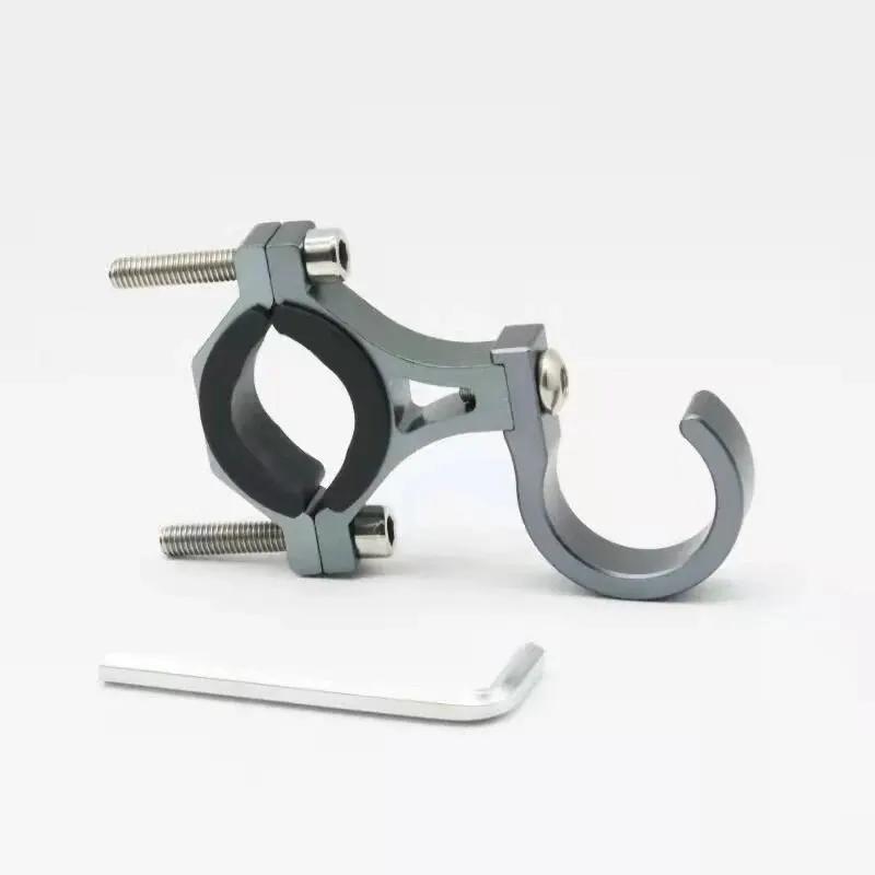 Bike Motorcycle Storage Hook, Adjustable Aluminum Alloy Hanger for Helmets Bags and Gear, Easy Install On Handlebars