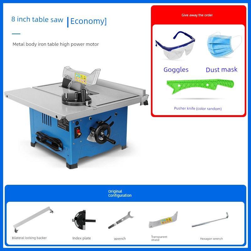 

Rock Woodworking Sliding Table Saw Multi-Functional Small For Home Panel Saw Electric Tool Cutting Machine Miter Dust-Free Saw [Economic] 8 inch table saw