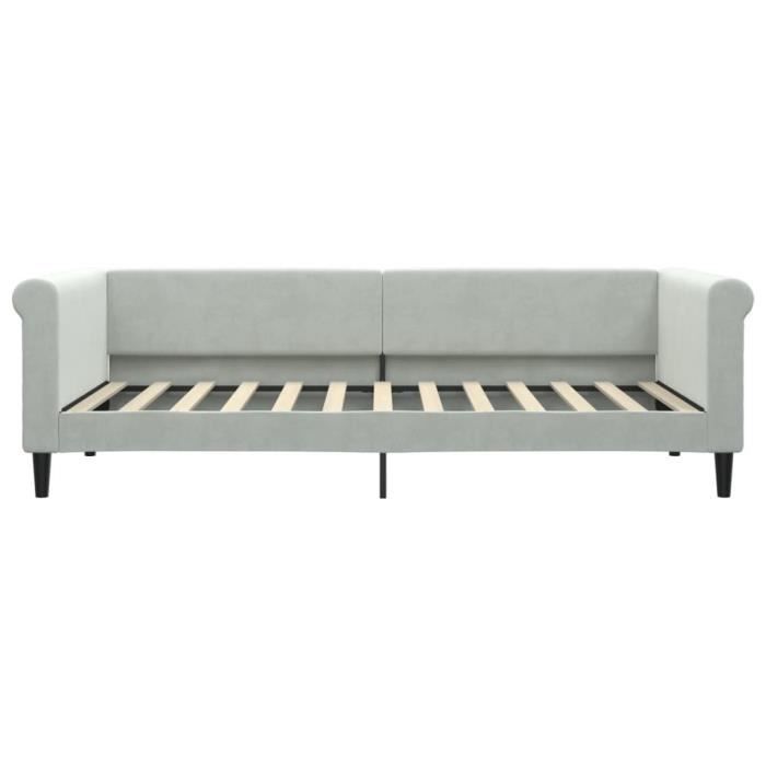 VidaXL Daybed Light Grey 90x200 Cm Velvet 354244