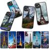 Love Paris Eiffel tower pink Phone Cover Case for Apple iPhone 16 15 14 Plus 13 12 Mini 17 Pro Max + ProMax 16E Air 16+ Casing