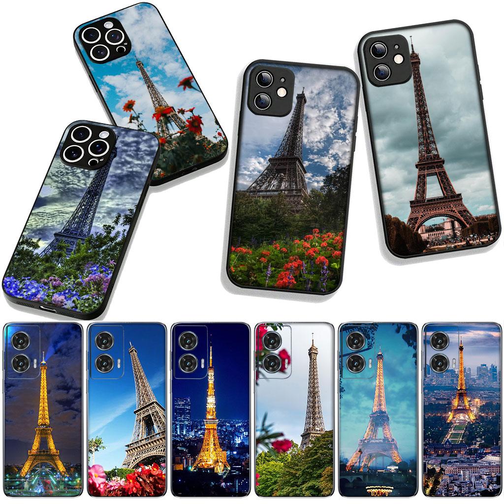 Love Paris Eiffel tower pink Phone Cover Case for Apple iPhone 16 15 14 Plus 13 12 Mini 17 Pro Max + ProMax 16E Air 16+ Casing