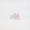 Rare Morganite Gemstone 925 Sterling Silver Statement Jewelry Ring Gift For Her CZR-3-2