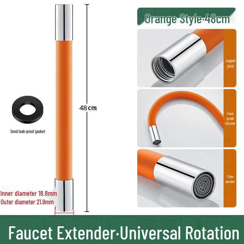 Universal Rotating Anti-Splash Faucet Extender