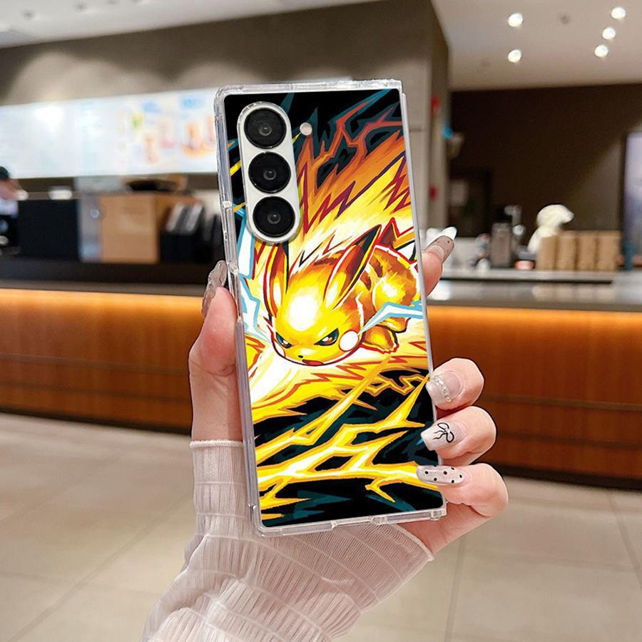 

Transparent Soft Phone Cover Case for Samsung Galaxy Z Fold 7 6 5 4 3 ZFold4 ZFold5 ZFold3 ZFold6 ZFold7 Cute Pokemon Pikachu Galaxy Z Fold4