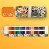 Large Capacity Canvas Roll-Up Pencil Case - 48 Holes for Colored & Sketch Pencils, Cute Design for Women & Students