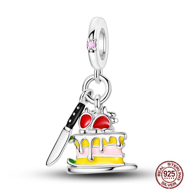 Daily Articles Copper Pink Perfume Charms Camera Dumbbell Smart Watch Beads Fit Original Bracelets Diy Jewelry Gift