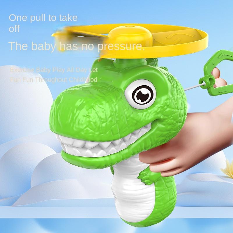 Cartoon Dinosaur Flying Saucer Launcher Toys Outdoor Sports Flying Toys Children's Spinning Ejection Saucer Gifts for Boys Girls