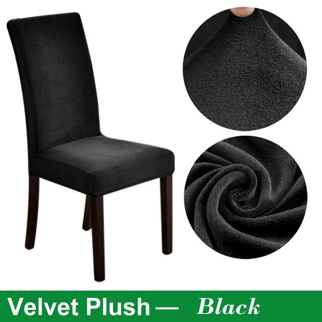 Velvet Chair Cover For Dining Room Thick Elastic Dining Chair Cover Stretch Chair Slipcover Cover For Chair Kitchen Chair Cover for Home