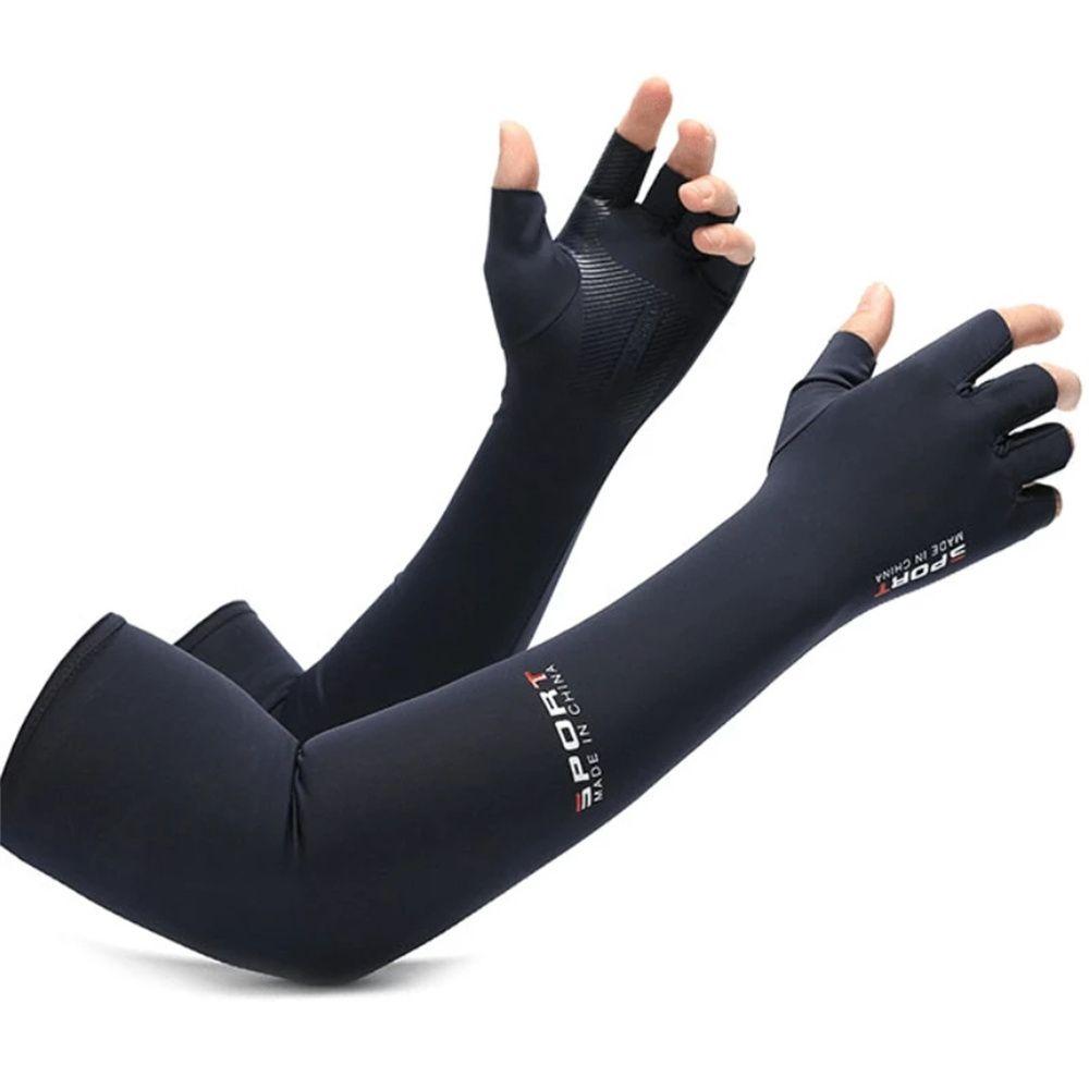 

Men Women Sport Arm Warmers UV Protection Arm Sleeves Running Sleeves Cycling Arm Cover Arm Warmers Gray
