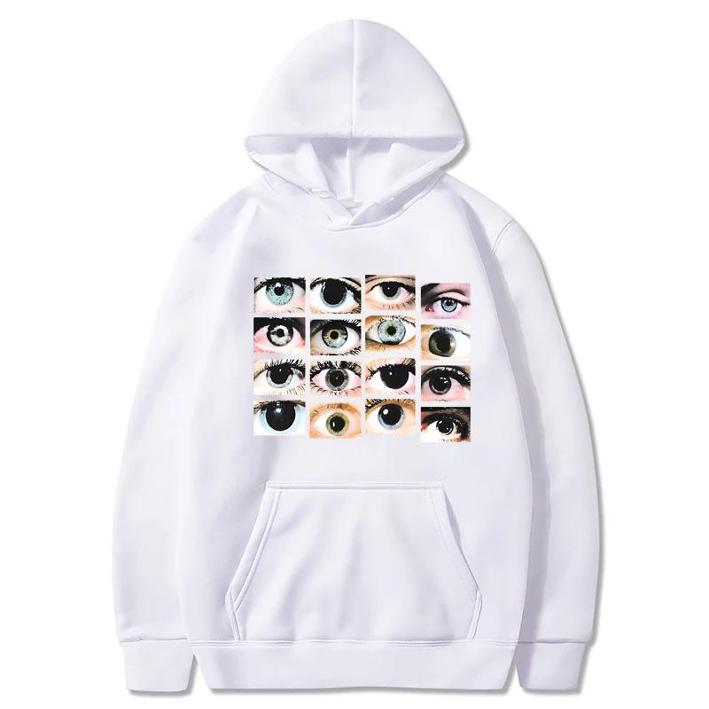 Frauen Lange Ärmel frauen Streetwear Hoodie Sweatshirt Augen Drucken Harajuku Pullover Herbst Casual Mit Kapuze Hoodie Sweatshirts