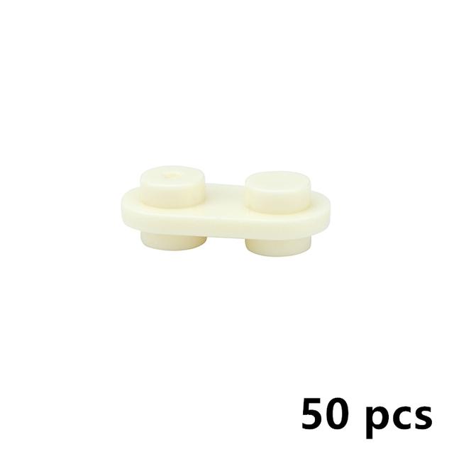 50PCS 1x1/1x2/2x2/1x4 Special Plates with Knobs Both Sides DIY Technical MOC Building Blocks Parts Creative Toys for Kids