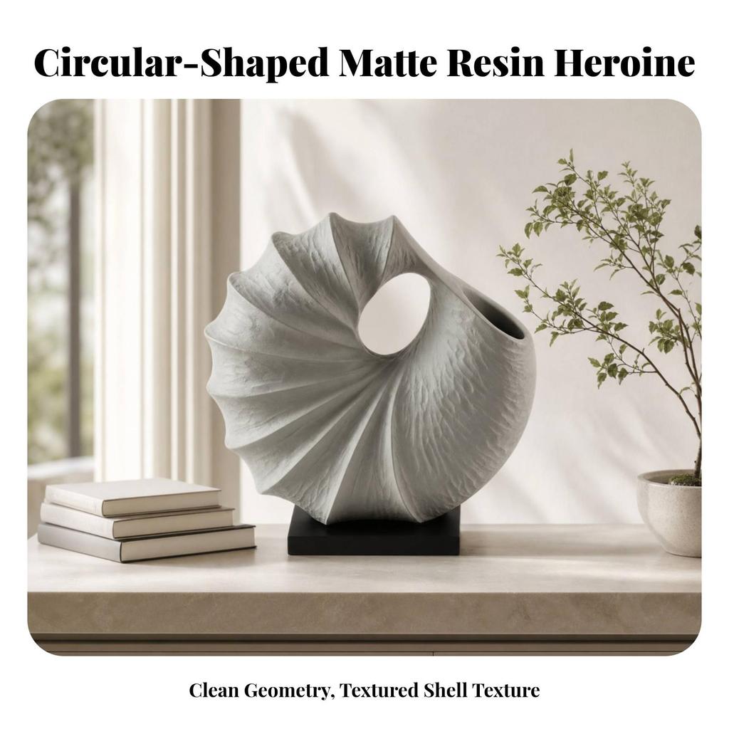 Vase mit rechteckiger Basis, modern, rund, matt für den Eingangsbereich