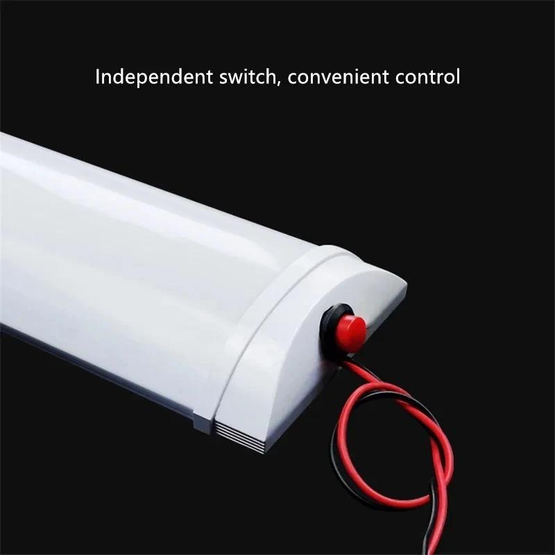 72 LED Interior Light Bar 12V-80V for Car/Van/RV/Truck - Bright White with Switch