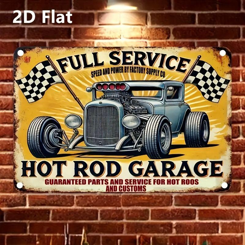 Automotive Metal Decorative Painting: Gifts for Car Lovers Garage Home Style