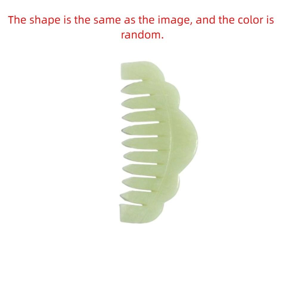 Green Massage Comb Hsiuyen  Gua Sha Board Stone  Hair Brush  Body Scalp Meridian Treatment