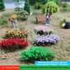 14pcs/set Plastic Simulated Flower Clusters 13~15mm*10mm Landscape Wargame Grass Tufts