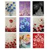 DIY Faux Pearl Painting Kit Castle Sunflower Pattern 3D Imitation Pearl Art Craft Home Wall Decoration Kit
