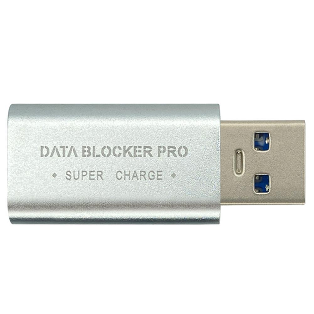 

USB Data Blocker Захист від Juice Jacking USB A Захисник Адаптер для Швидкої Зарядки для Безпечної Зарядки срібний