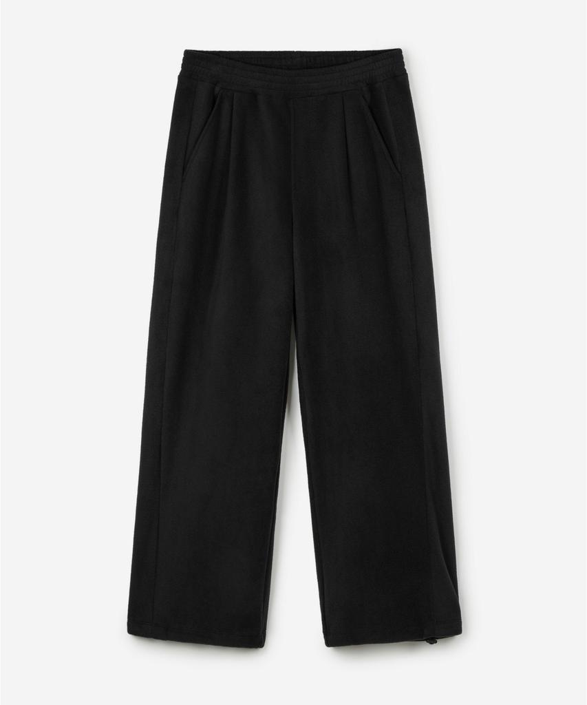 TIENJITIUMEON W Fleece Wide-Leg Pants (Black) Tnpa6F112Bk