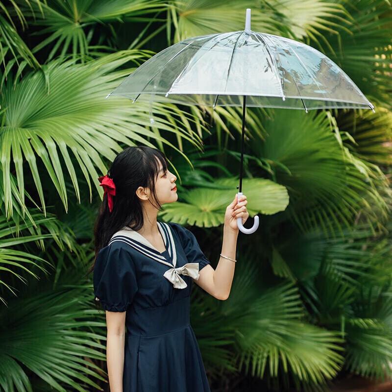 Mibodi Ultra-Light Transparent Straight Handle Umbrella