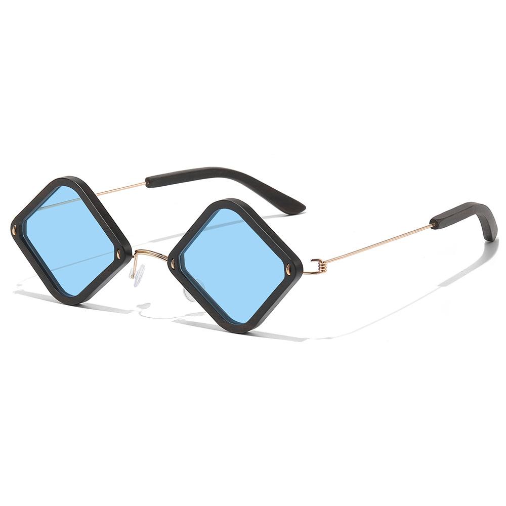 

2025 Fashion Wooden Outdoor Sports Sun Protection Sunglasses Ebony Wood Metal Frame Street Hip-hop Style Polarized Sun Glasses as picture