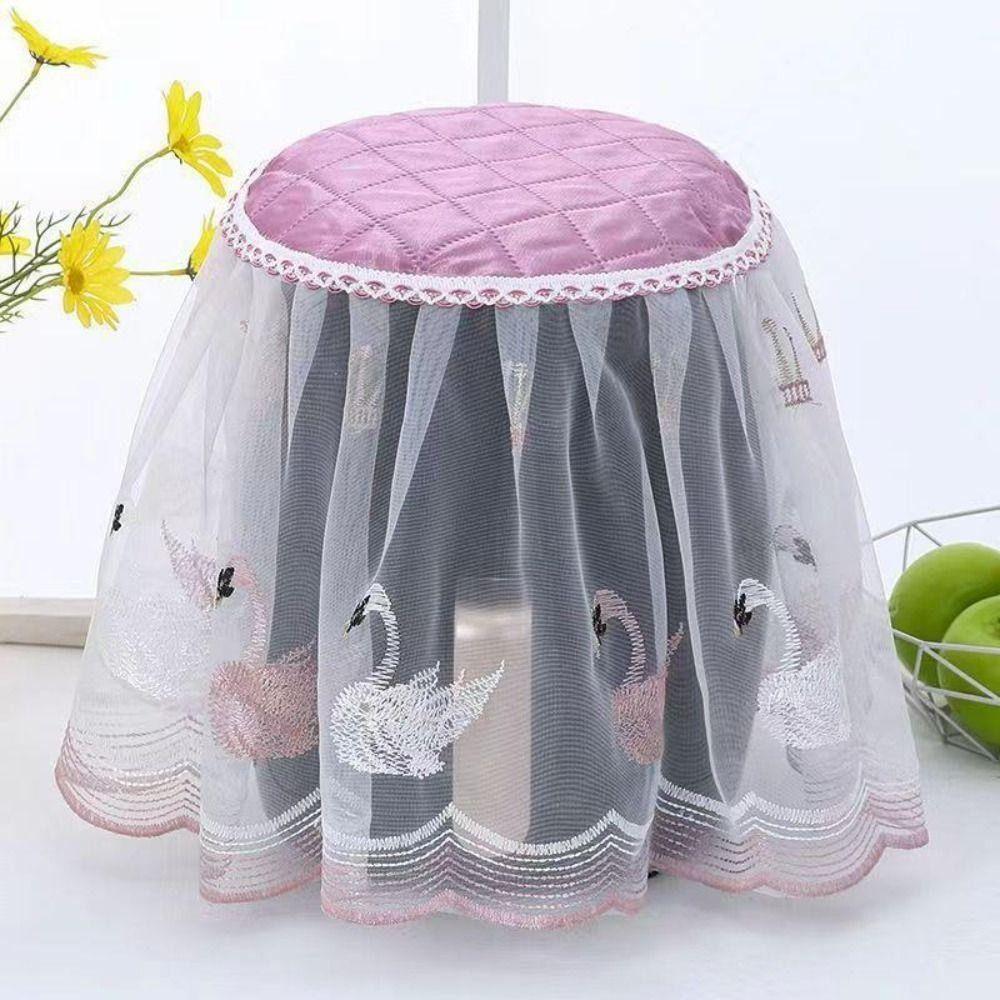 1Pcs Translucent Mesh Lace Fabric Protector Cover Cartoon Pattern Electric Rice Pot Dust Cover