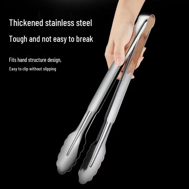 304 Stainless Steel Frying & BBQ Tongs Set
