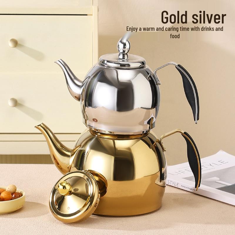 Ev, Restoran veya Otel Kullanımı İçin Infüzerli Paslanmaz Çelik Çaydanlık - Kettle Planet Anne-Çocuk Tasarımı