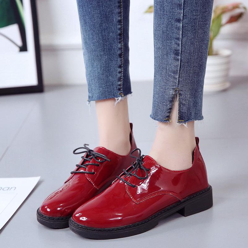 Mode Frühjahr Herbst Wohnungen Frau Loafers Schuhe Femme Neue Patent Leder Schuhe Frau Casual Frauen Wohnungen