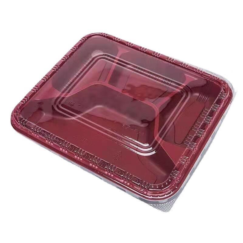 Horned Pansy Disposable Compartmented Plastic Meal Boxes