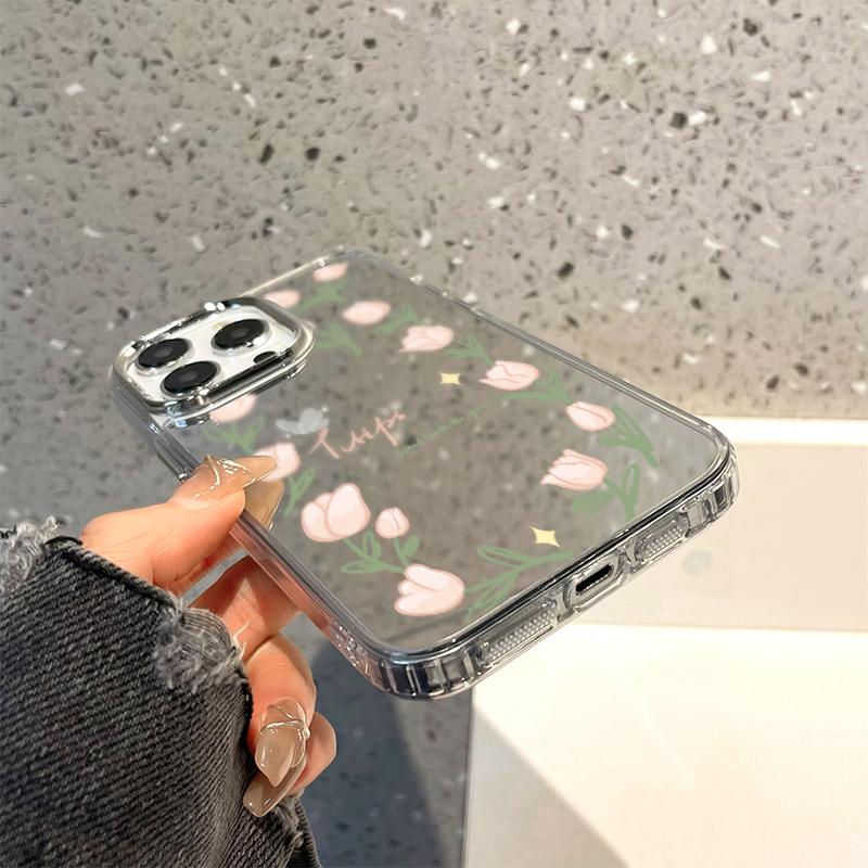 Mobile Phone Cases for iPhone 11 13 XR 15 Pro Max 12 14 Pro Max Case iPhone 16 XS Max Mirror Protective Case Mirror Exquisite Cartoon Waterproof