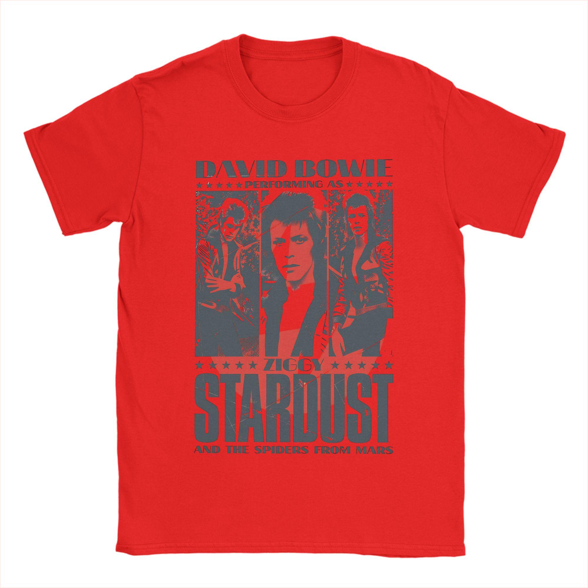 

Unisex DAVID BOWIE ZIGGY STARDUST T Shirt Pure Cotton Tops Vintage Short Sleeve Crewneck Tee Shirt Summer TShirt S