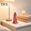Stylish Desktop Display Statue Veiled Lady Ghost Statue, 3D Printed Shrouded Woman Sculpture, Gothic Hooded Mysterious Masked Figure Reaper Figurine,
