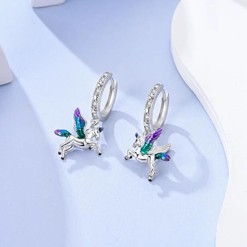 All New Silver S925 Honey Bees, Cats, Dogs Zircon Earrings and Eardrop Simple Fine Jewelry Women Girls Party Gift